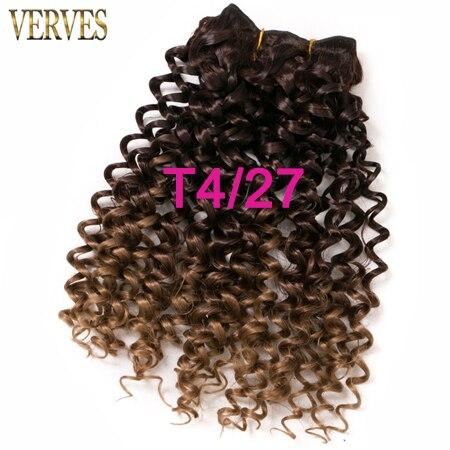 VERVES 6 pack 65g/pack curly hair bundles jerry Braid synthetic