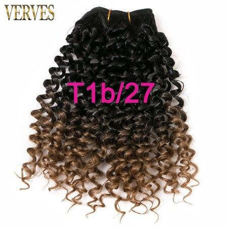 VERVES 6 pack 65g/pack curly hair bundles jerry Braid synthetic