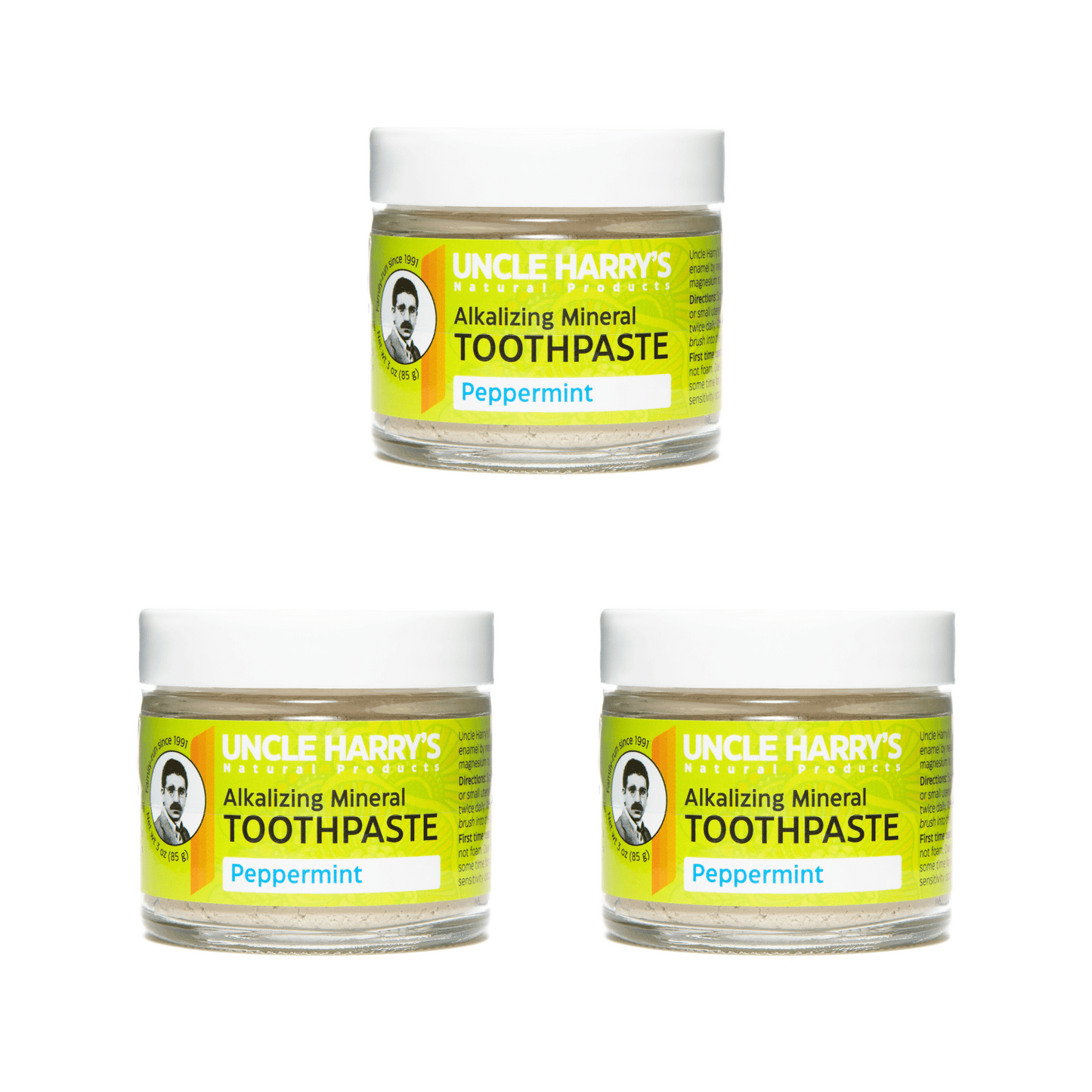 Uncle Harry's Natural Products Peppermint Toothpaste (3 count) #10079178