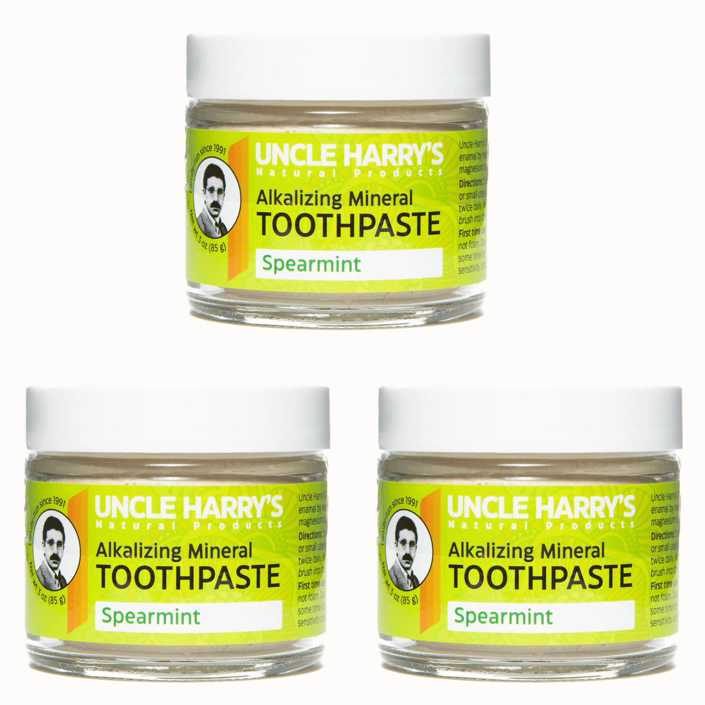 Uncle Harry's Natural Products Spearmint Toothpaste (3 count) #10079180